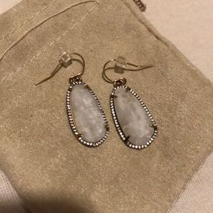 White and gold earrings